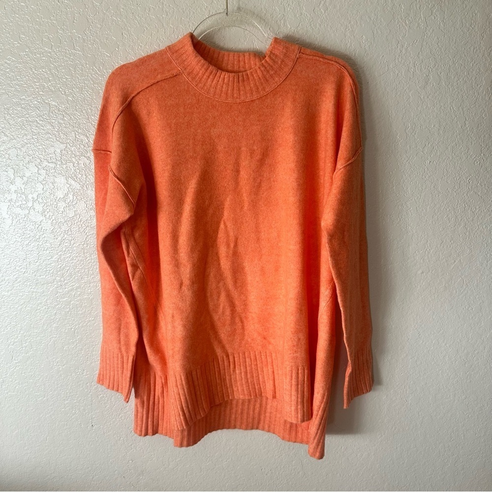 New Free People Phoebe High-Low Tunic Sweater Orange size S - Picture 5 of 7